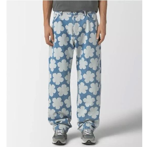 KENZO Other - Kenzo L85803 Mens Skye Blue Botan Loose Denim Jeans Size 34 x 34